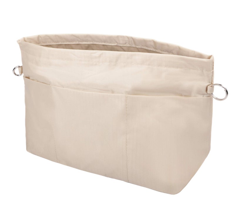 Vercord Purse Organizer Insert Bag Tote Handbags Pocketbook Inserts Organizers Zipper 11 Pockets Beige S - Image 1